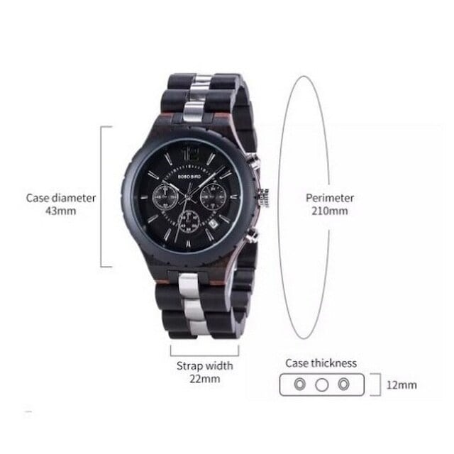 Wooden watch - Cryptograph Disk【BJ2147】
