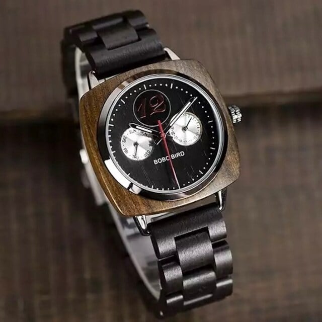 Wooden watch - Twin Silvers【BJ2174】