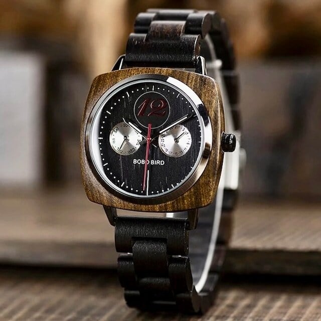 Wooden watch - Twin Silvers【BJ2174】