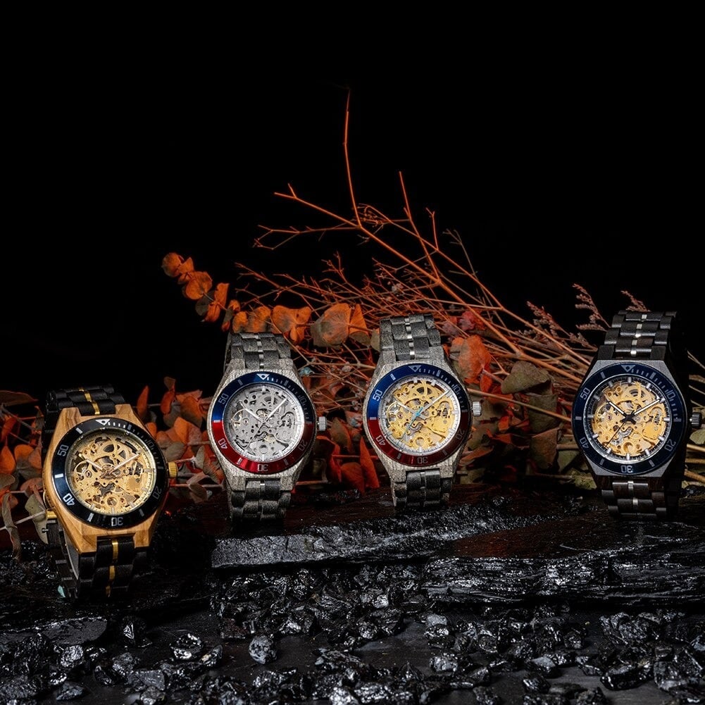 Wood And Steel Automatic Mechanical Watch【BJ0540】