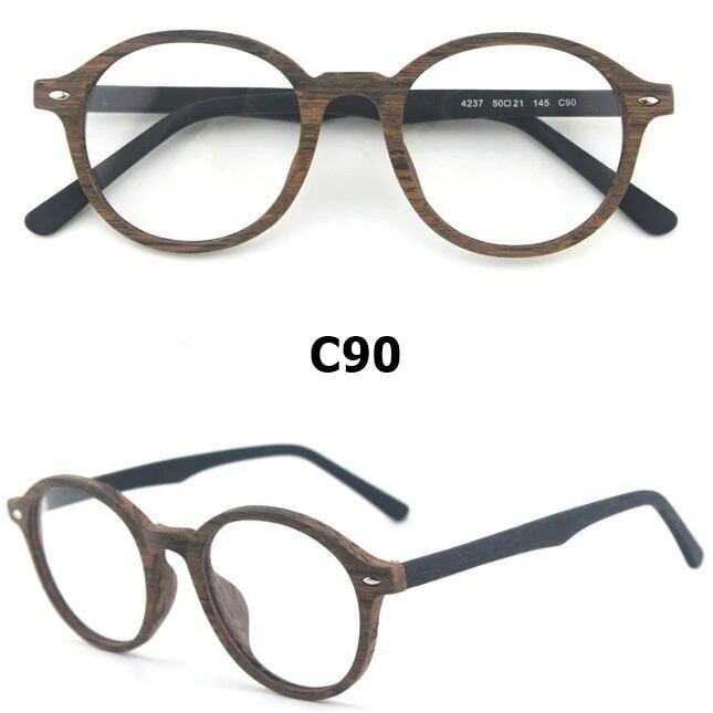 Wood grain glasses - Boston（木目のボストンメガネ）【BJ0129】