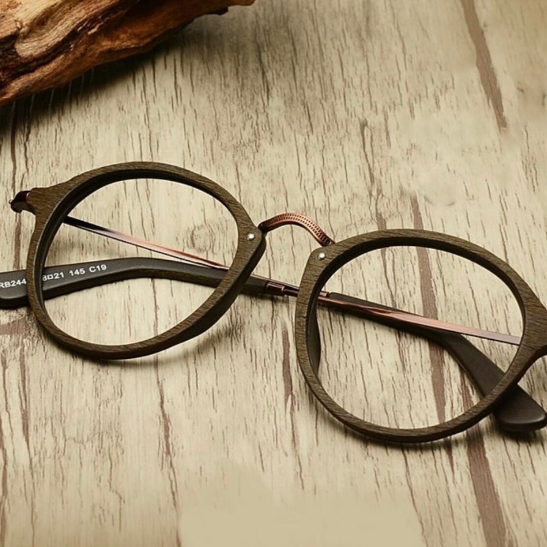 Vintage Wood grain Glasses【BJ2560】