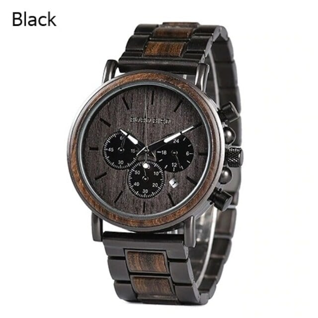 [3atm] Wooden watch - Coffee Vintage【BJ0017】