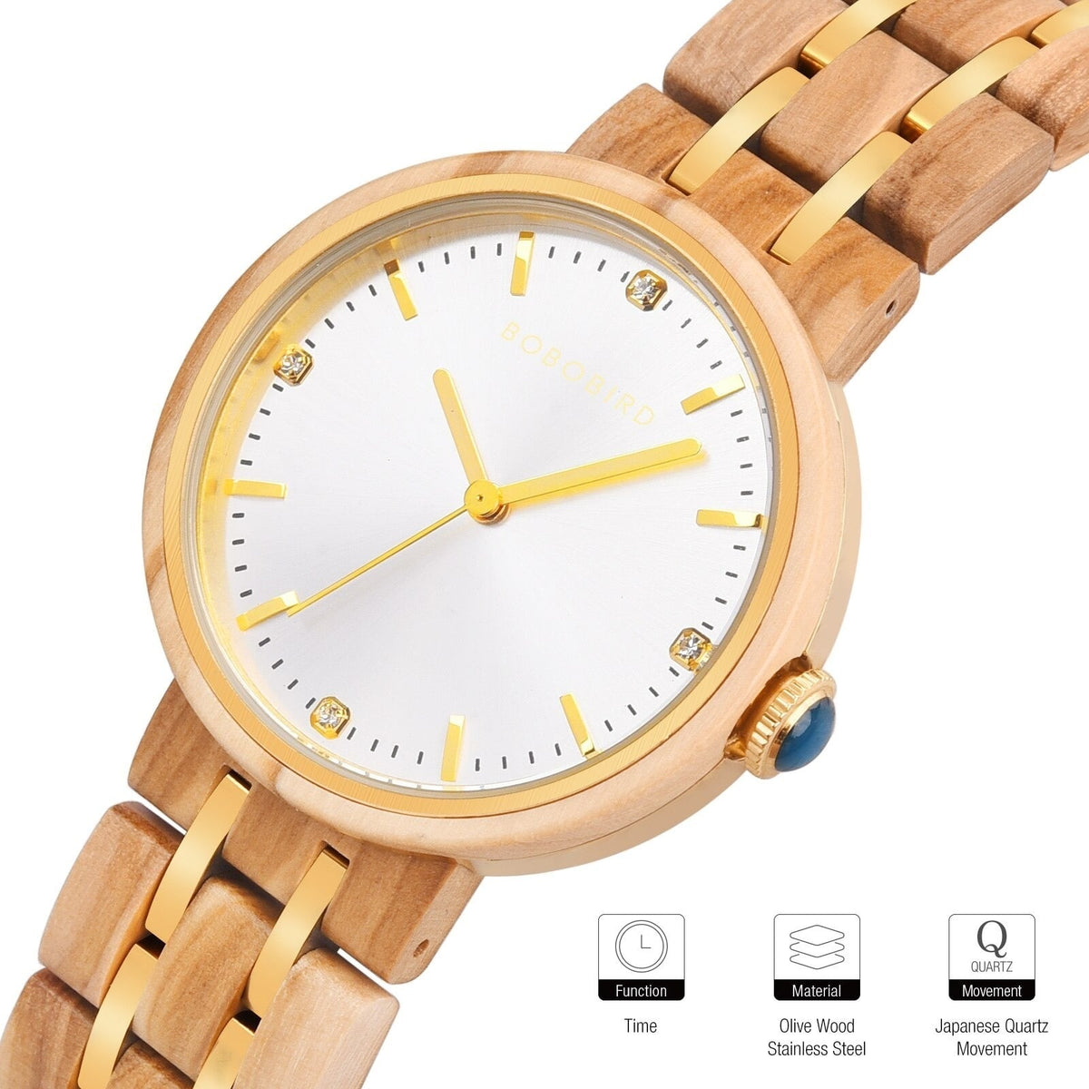 Elegant Wood Quartz Movement Watch【BJ0549】