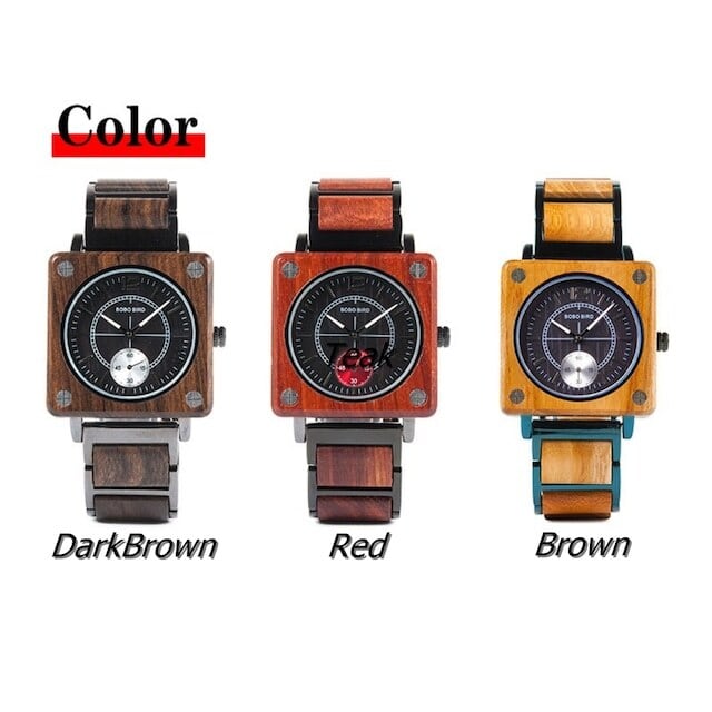 Wooden watch - Square Bread【BJ0106】