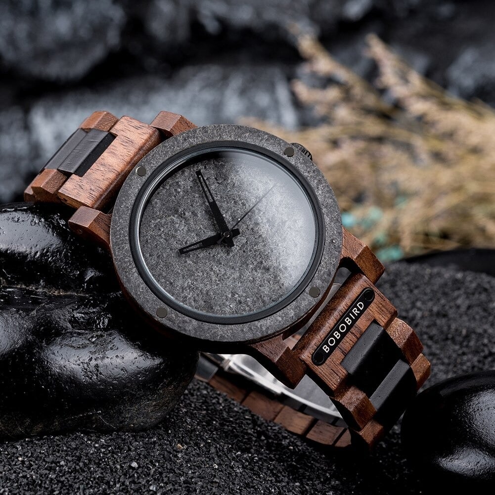 Wood And Rock Quartz Watch【BJ0551】