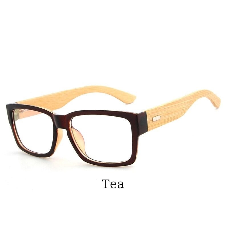 Bamboo And Acetate Square Sunglasses【BJ0535】