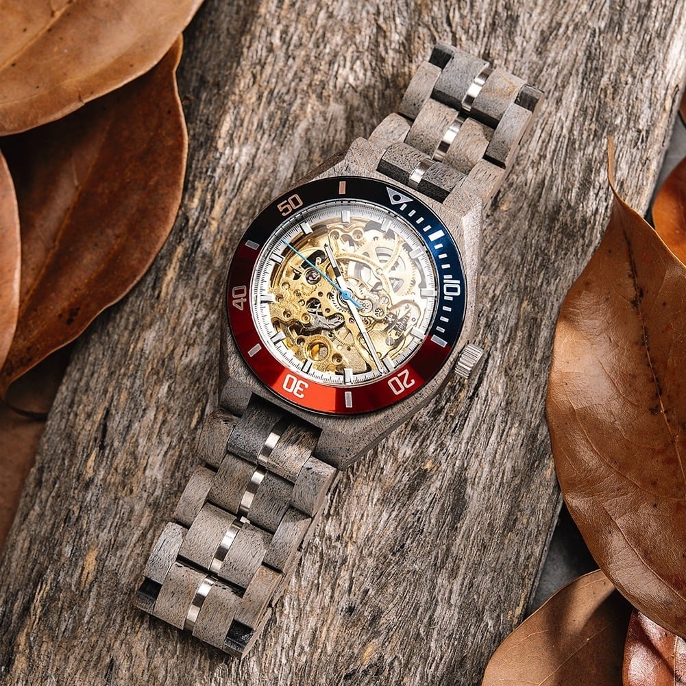 Wood And Steel Automatic Mechanical Watch【BJ0540】