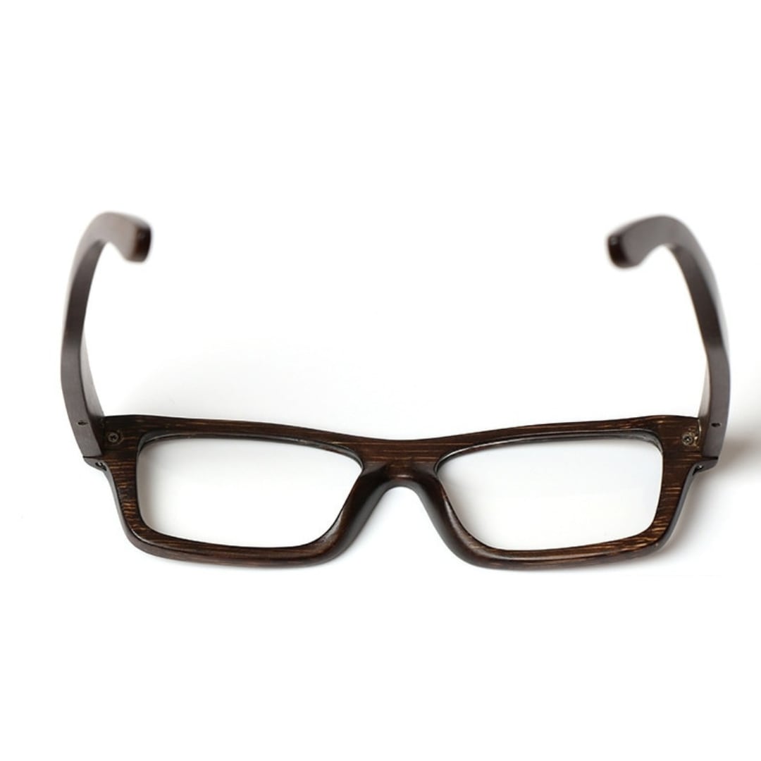 Black Bamboo Square Glasses【BJ0557】