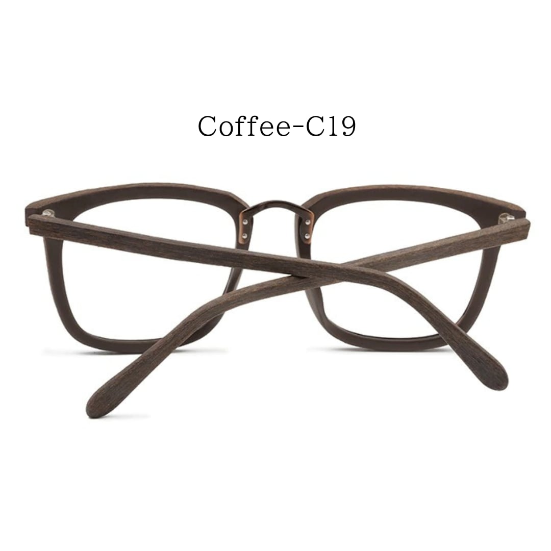 Retro Wood Square Sunglasses【BJ0536】