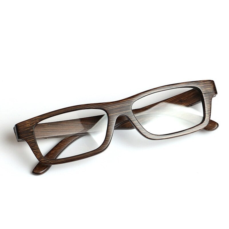 Black Bamboo Square Glasses【BJ0557】