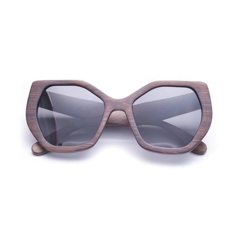 Wood Hexagonal Frame Sunglasses【BJ0529】