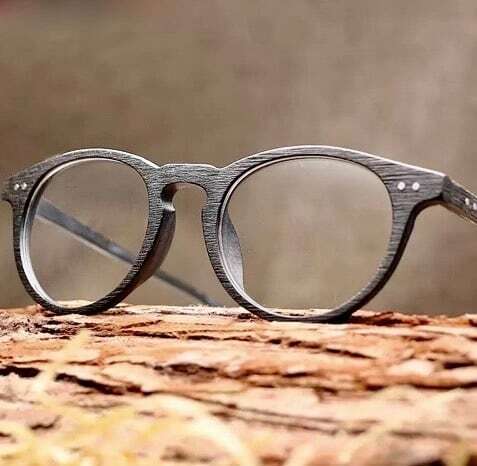 Wood grain glasses - Boston（木目のボストンメガネ）【BJ0130】