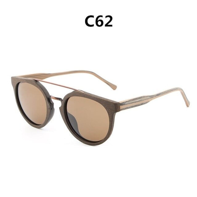 Wood grain sunglasses - Metal Bridge【BJ0181】