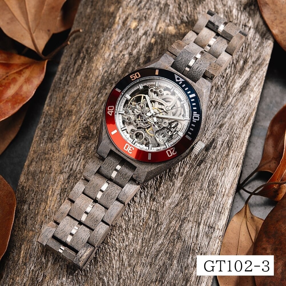 Wood And Steel Automatic Mechanical Watch【BJ0540】