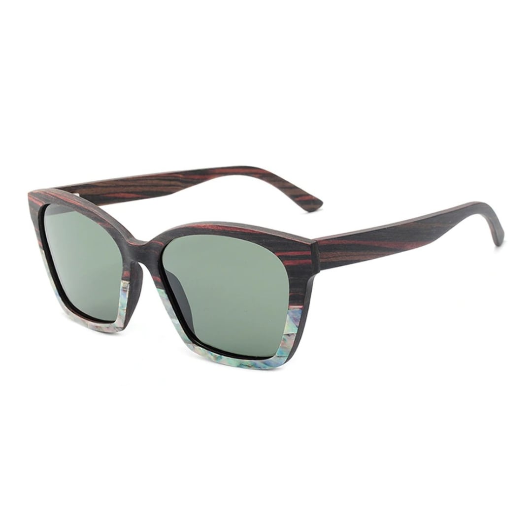 Two Materials Frame Wood Sunglasses【BJ0531】