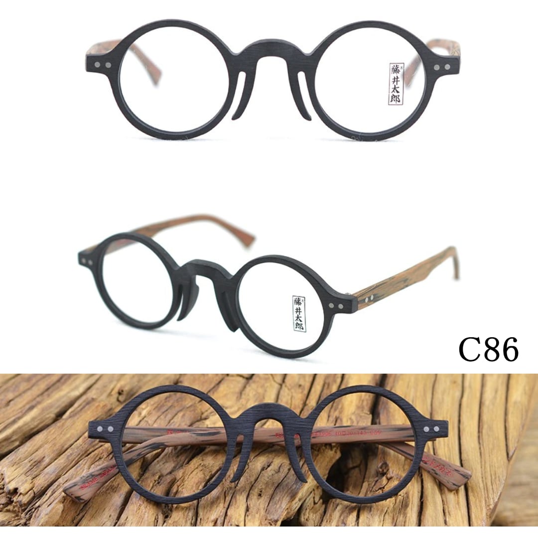 Wood grain Retro Round Glasses【BJ0506】