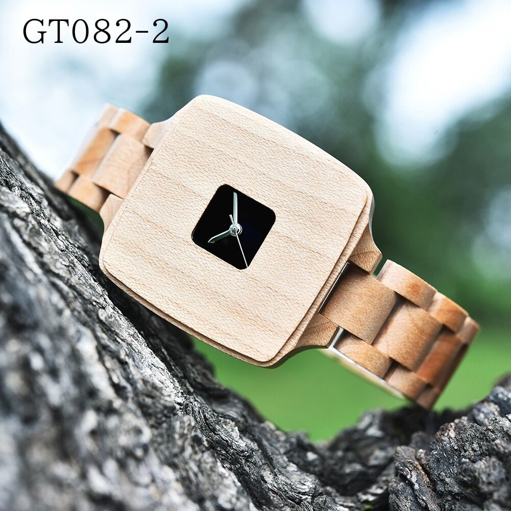 Fashionable Wood Square Watch【BJ0545】