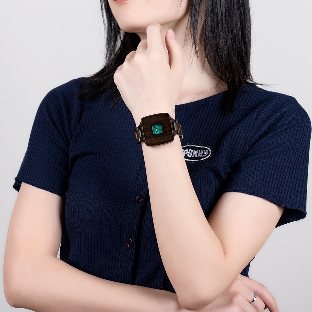 Fashionable Wood Square Watch【BJ0545】