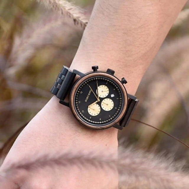 [3atm] Wooden watch - Dry Leaves【BJ2414】