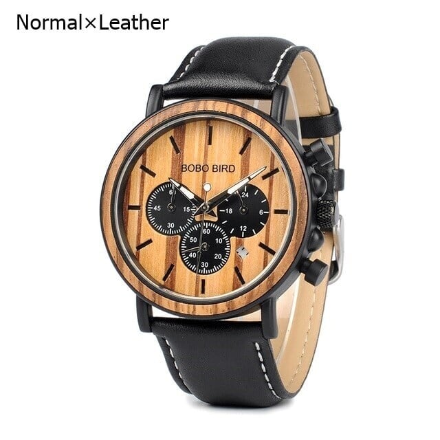 [3atm] Wooden watch - Coffee Vintage【BJ0017】