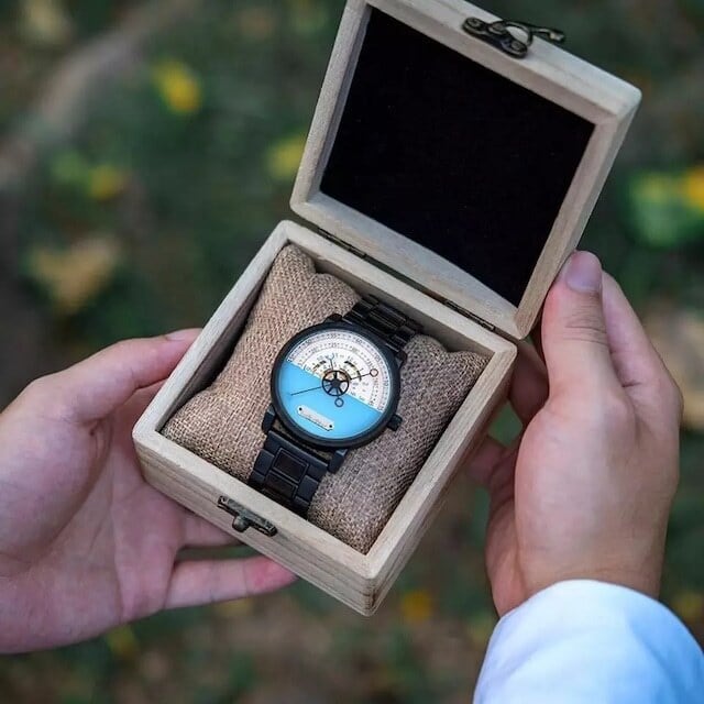 [3atm] Wooden mechanical watch - Sector【BJ2188】