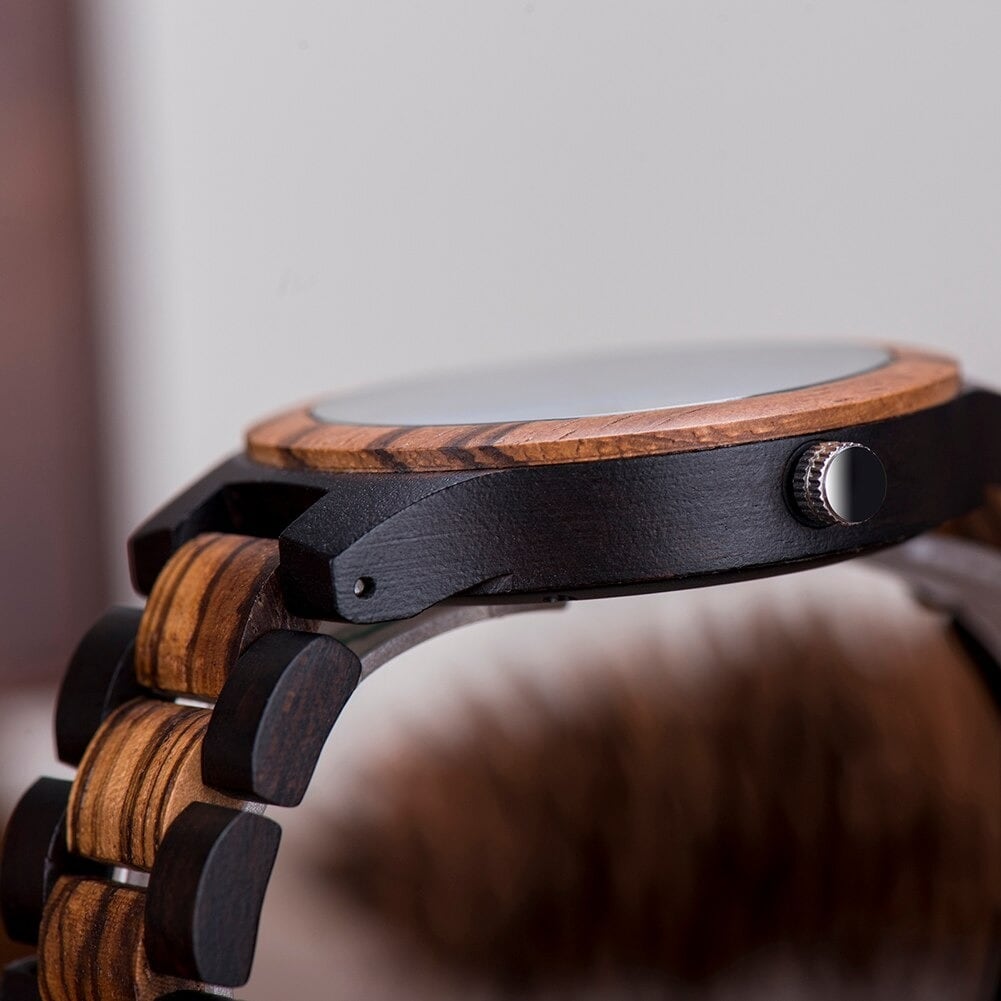 Vivid Color Wood Quartz Movement Watch【BJ0548】