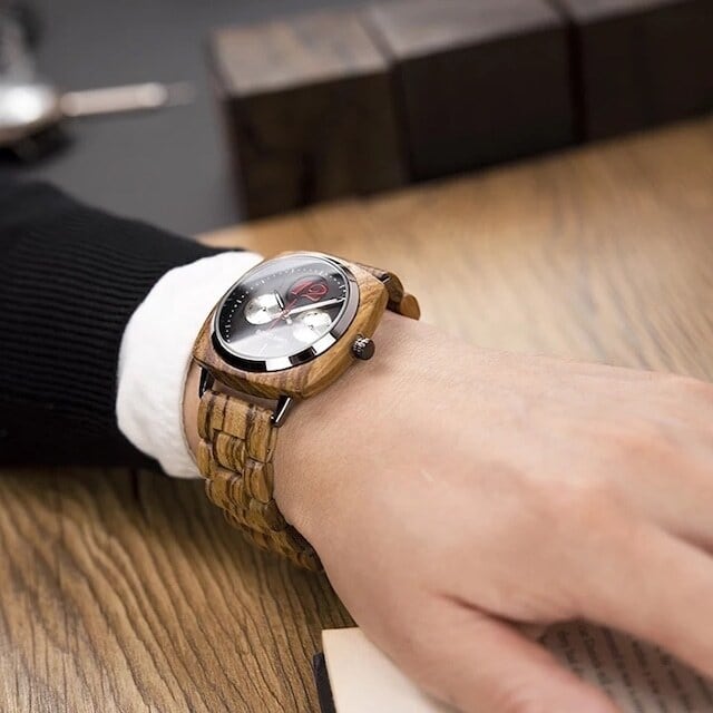 Wooden watch - Twin Silvers【BJ2174】