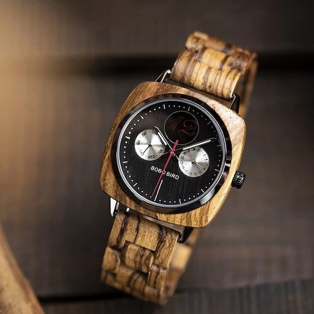 Wooden watch - Twin Silvers【BJ2174】