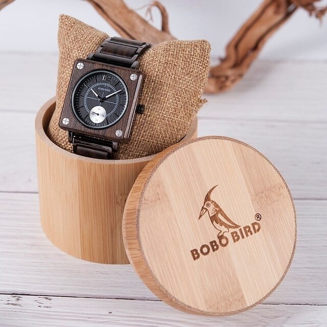 Wooden watch - Square Bread【BJ0106】