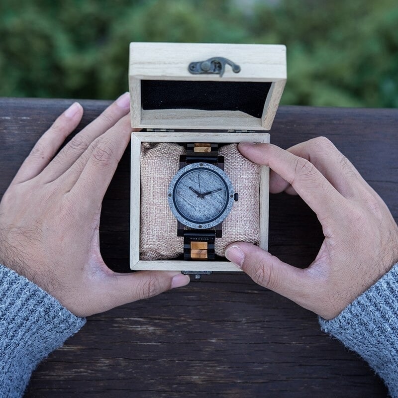 Wood And Rock Quartz Watch【BJ0551】