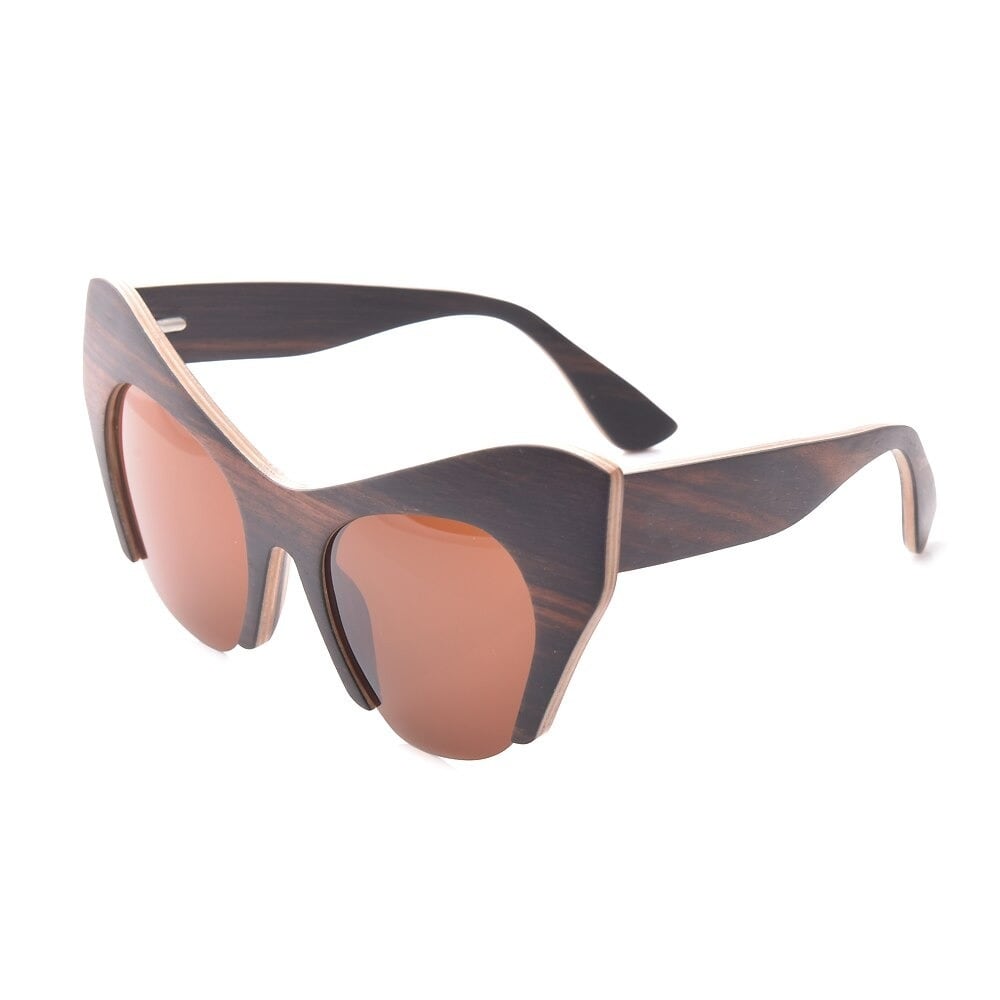 Wooden Acute Angle Sunglasses【BJ0518】