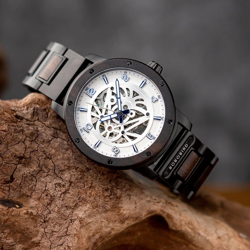 Fashionable Wood Automatic Mechanical Watch【BJ0541】