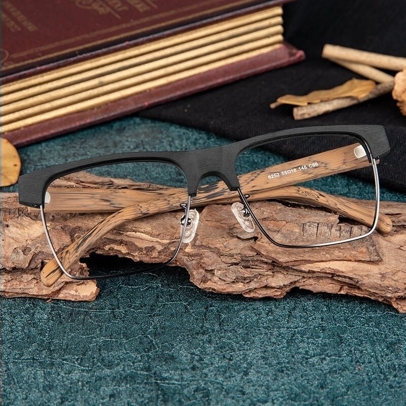 Wood grain Retro Belt Glasses【BJ0515】