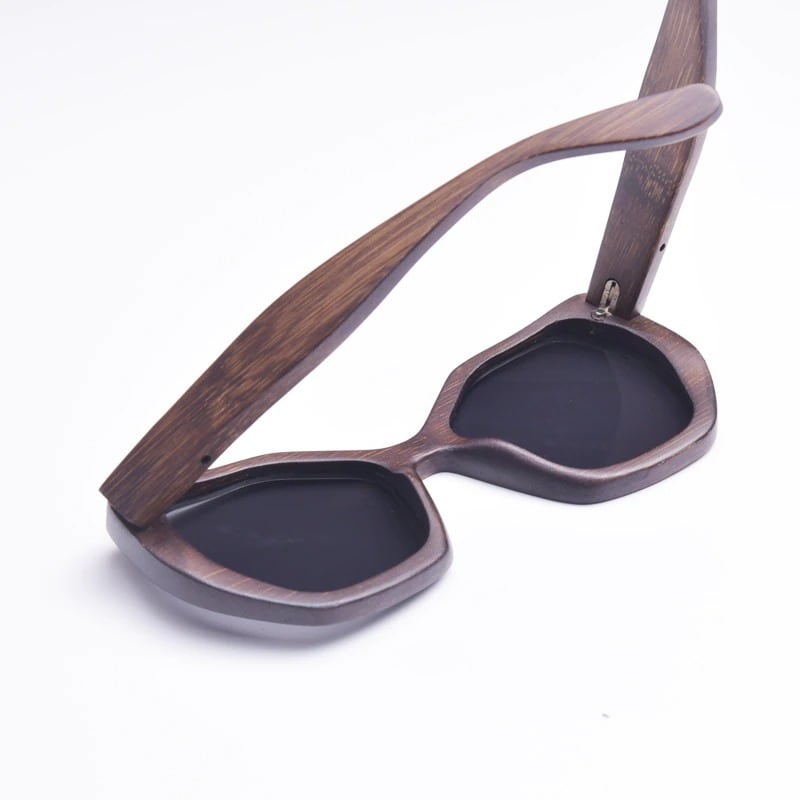 Wood Hexagonal Frame Sunglasses【BJ0529】