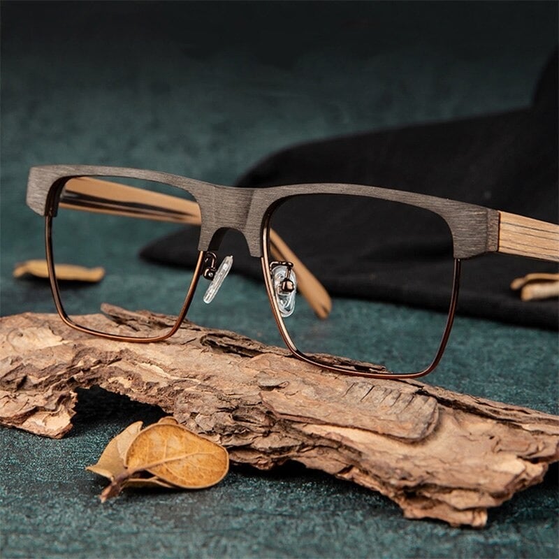 Wood grain Retro Belt Glasses【BJ0515】