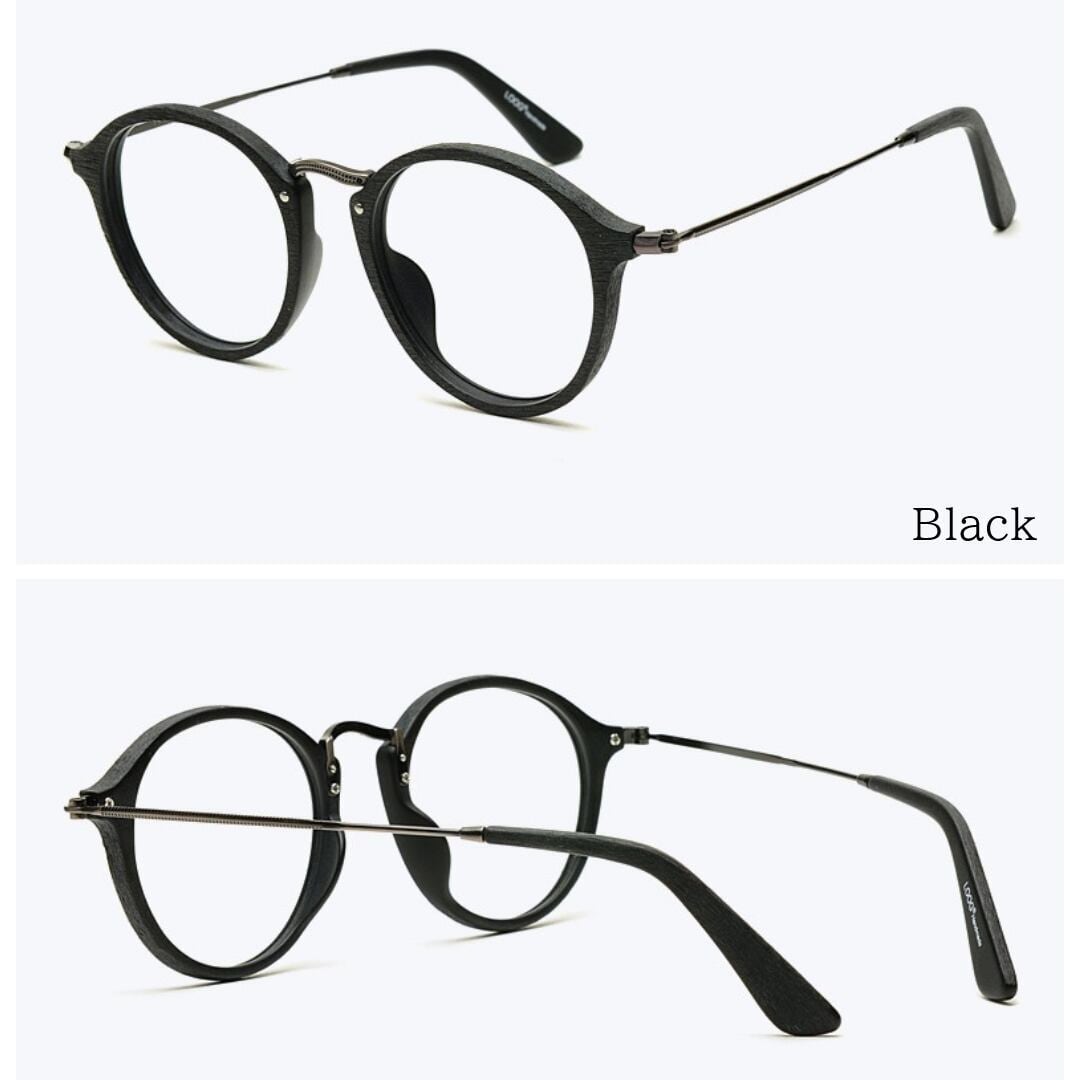 Vintage Wood grain Glasses【BJ2560】