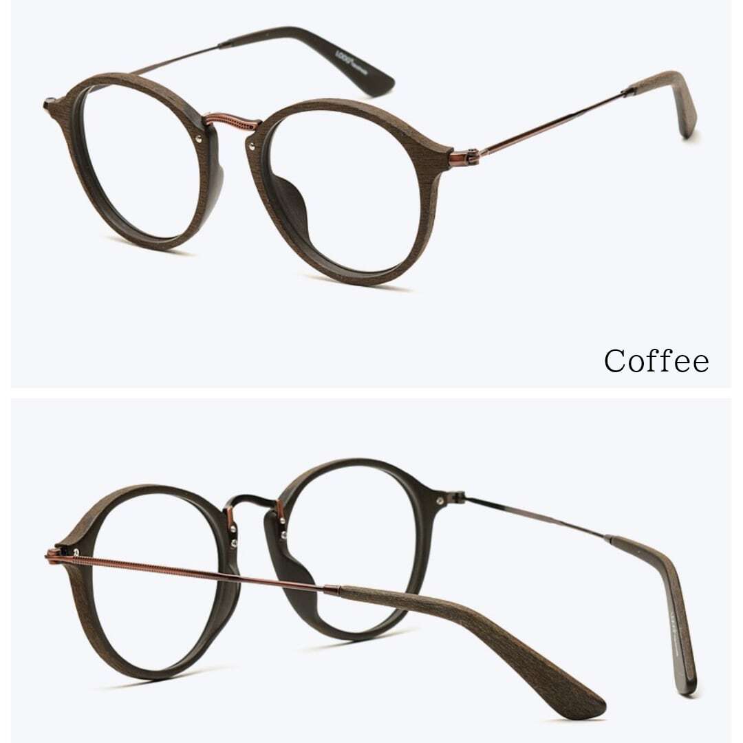 Vintage Wood grain Glasses【BJ2560】