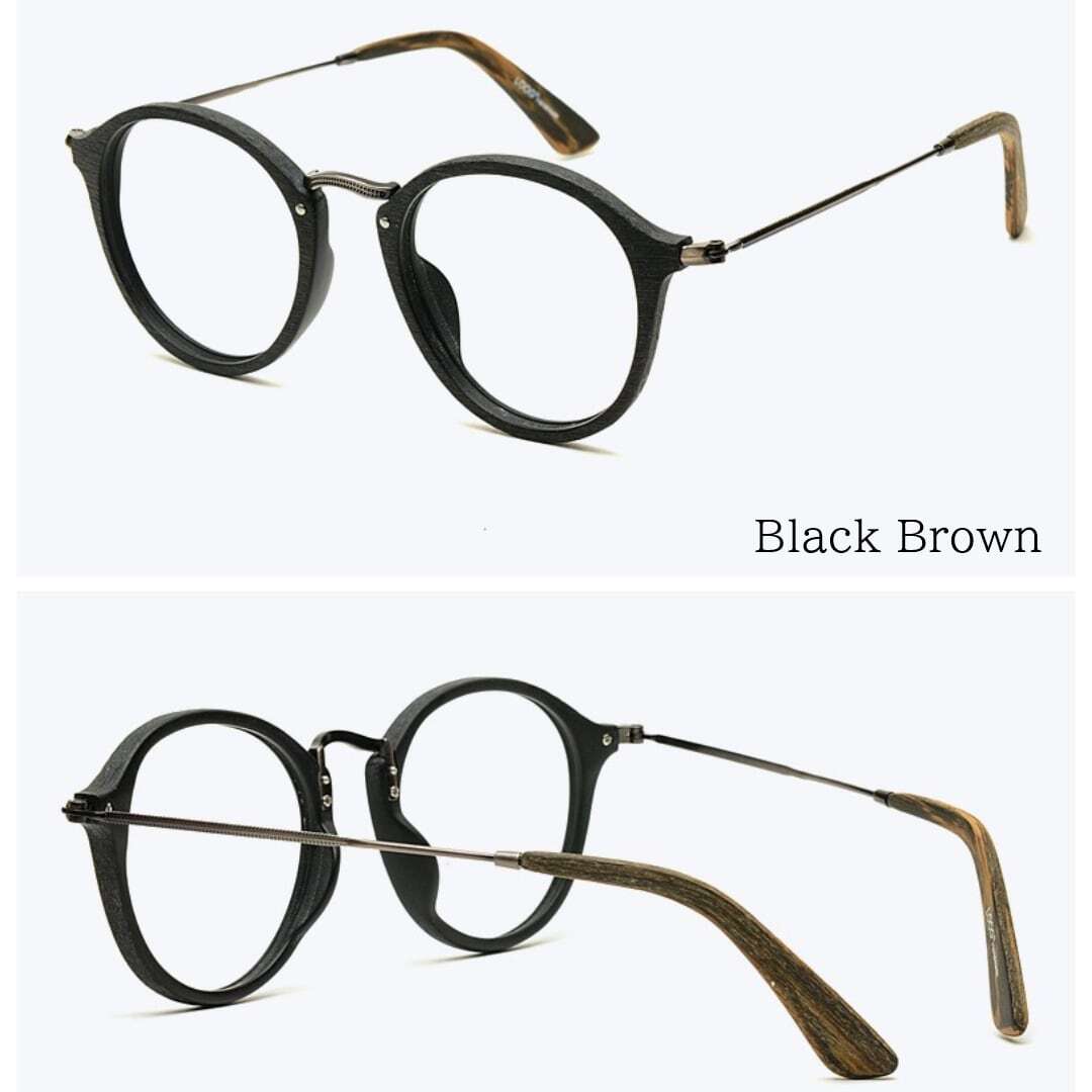 Vintage Wood grain Glasses【BJ2560】