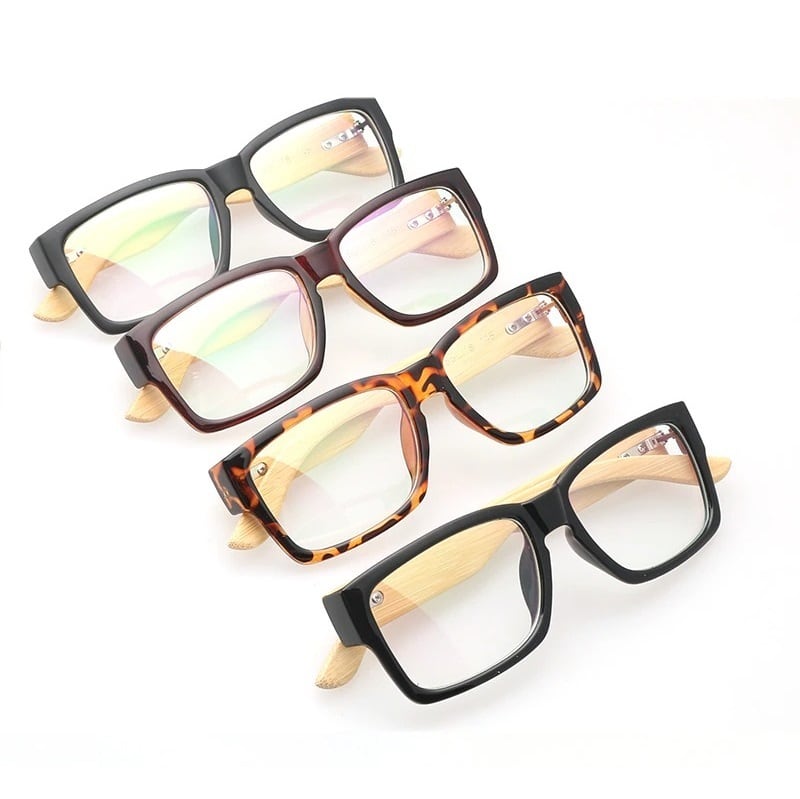 Bamboo And Acetate Square Sunglasses【BJ0535】
