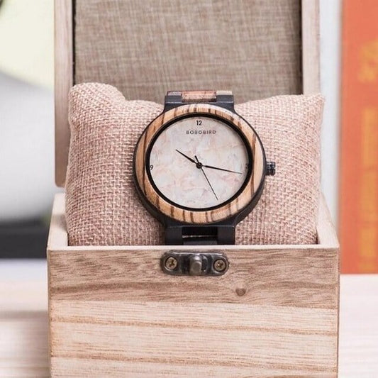 [3atm] Wooden watch - Marble design【BJ2180】