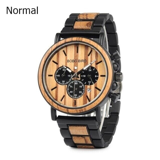 [3atm] Wooden watch - Coffee Vintage【BJ0017】