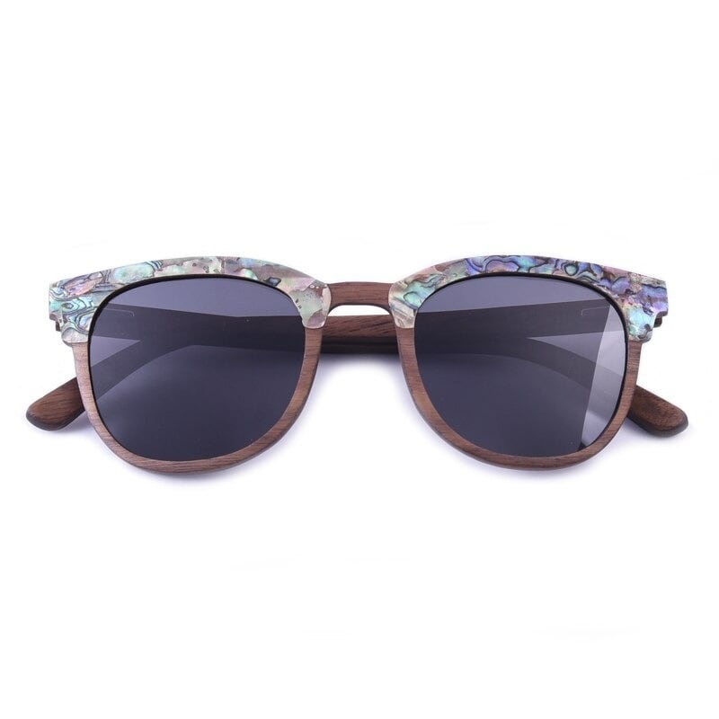Seashell And Wood Frame Sunglasses【BJ0533】