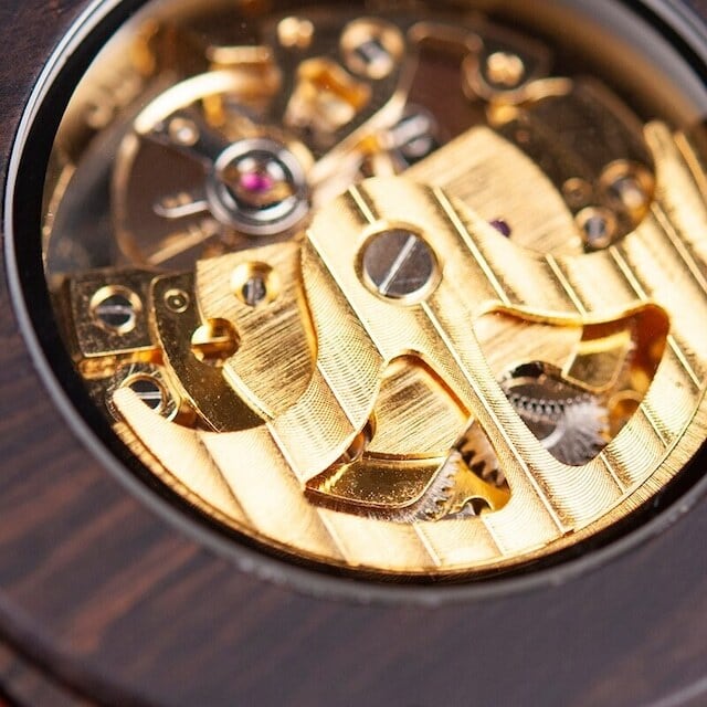 Wooden mechanical watch - Skeleton【BJ0018】