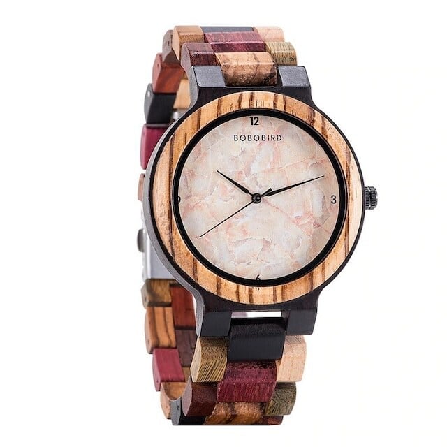 [3atm] Wooden watch - Marble design【BJ2180】