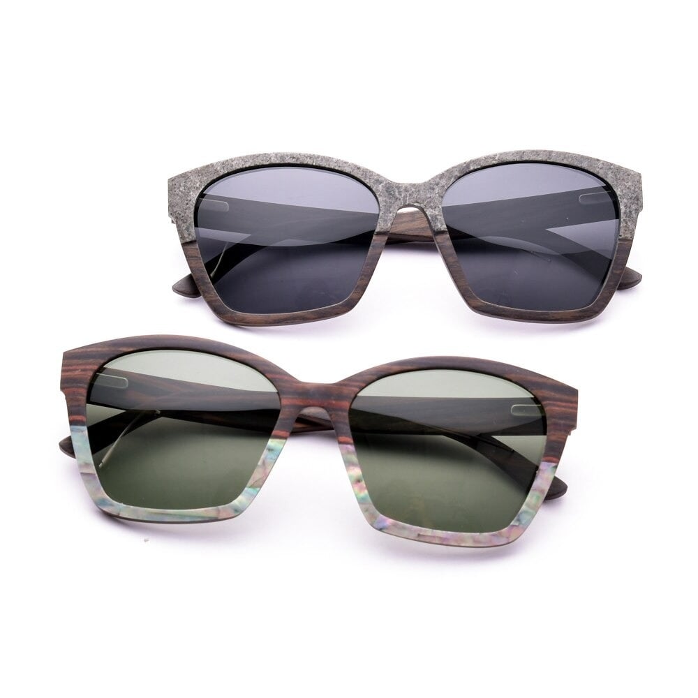 Two Materials Frame Wood Sunglasses【BJ0531】