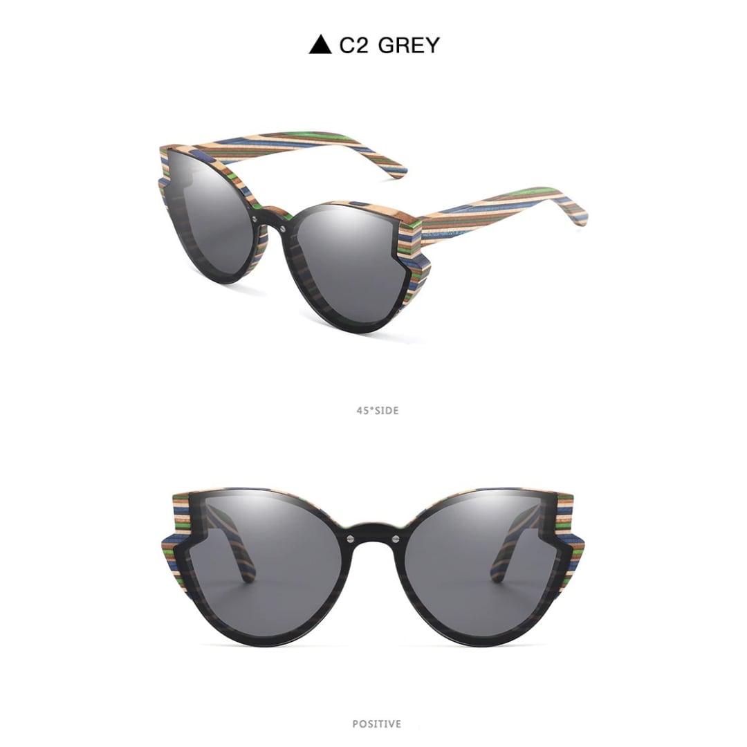 Stylish Wood Butterfly Frame Sunglasses【BJ0525】