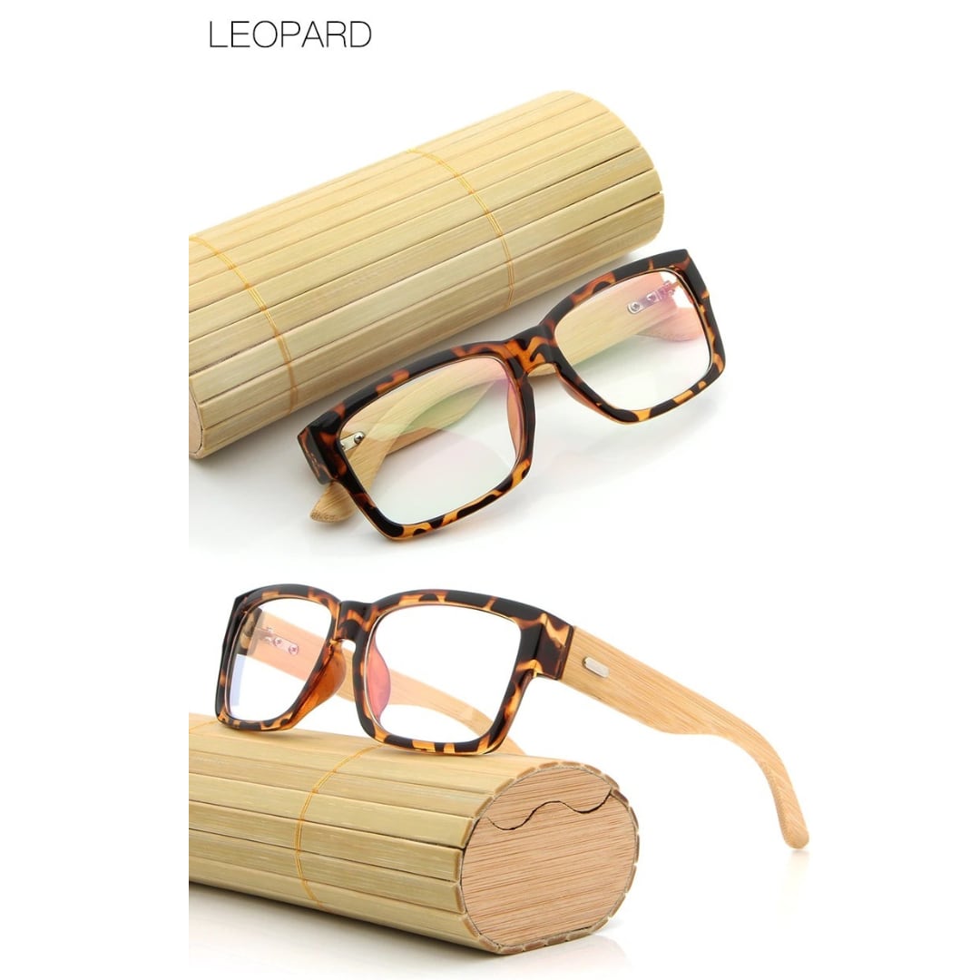 Bamboo And Acetate Square Sunglasses【BJ0535】