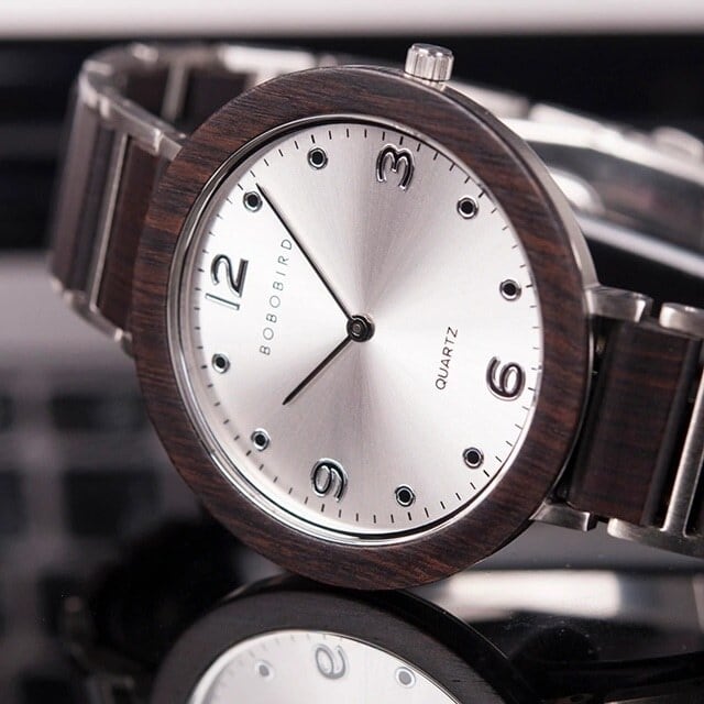 [3atm] Wooden watch - Ladder & Metal【BJ2430】
