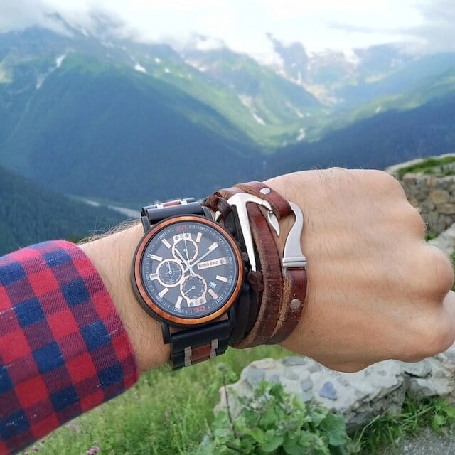 [3atm] Wooden watch - Spider Metal【BJ2149】